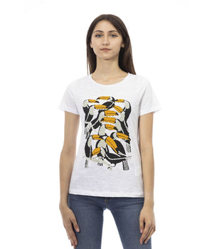 Trussardi Action White Cotton Women T-Shirt