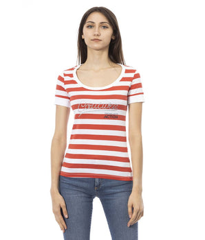 Camiseta de algodón multicolor para mujer Trussardi Action