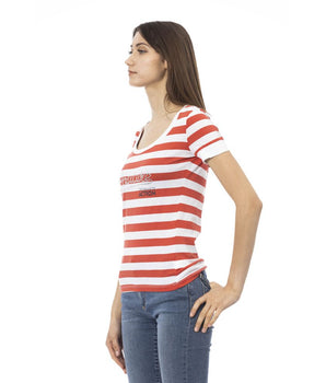 Camiseta de algodón multicolor para mujer Trussardi Action