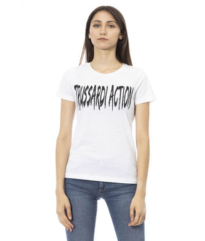 Camiseta Trussardi Action de algodón blanco para mujer