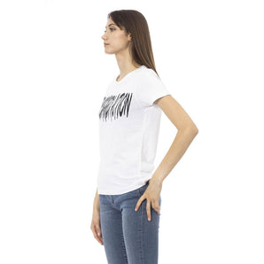 Camiseta Trussardi Action Elegant de manga corta con estampado chic en la parte delantera