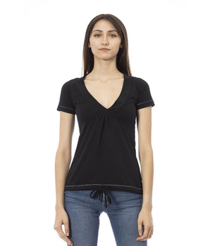 Camiseta Trussardi Action de algodón negro para mujer
