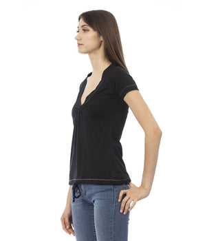 Camiseta Trussardi Action de algodón negro para mujer