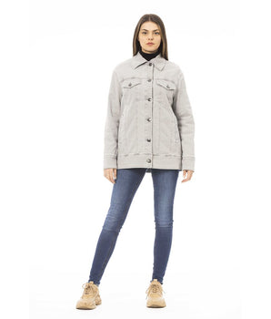 Jacob Cohen Chaqueta de mujer de algodón gris