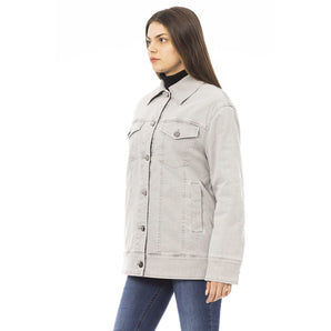 Jacob Cohen Elegante chaqueta de mezcla de algodón gris