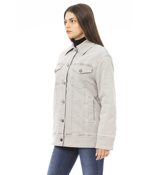 Jacob Cohen Chaqueta de mujer de algodón gris