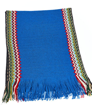 Missoni Blue Wool Men Scarf