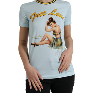 Dolce &amp; Gabbana Elegant Light Blue Cotton T-Shirt