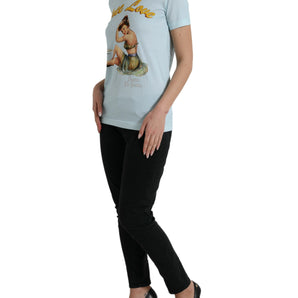 Dolce &amp; Gabbana Elegant Light Blue Cotton T-Shirt