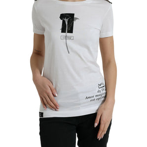 Dolce &amp; Gabbana Elegant Monochrome Crew Neck T-Shirt