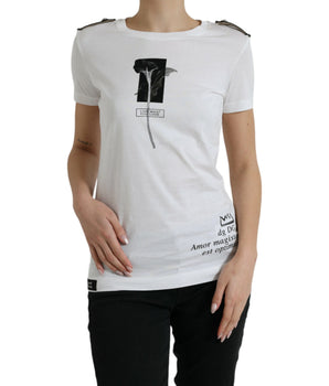 Dolce &amp; Gabbana Camiseta elegante monocromática con cuello redondo