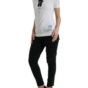 Dolce &amp; Gabbana Elegant Monochrome Crew Neck T-Shirt