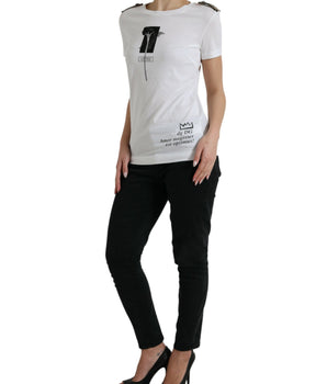 Dolce &amp; Gabbana Camiseta elegante monocromática con cuello redondo