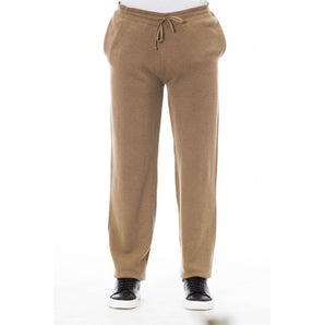 Pantalones elegantes con cordón en beige de Alpha Studio