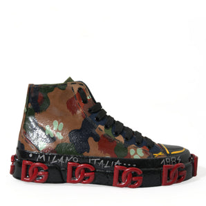 Dolce &amp; Gabbana Zapatillas altas multicolores con atractivo de lujo