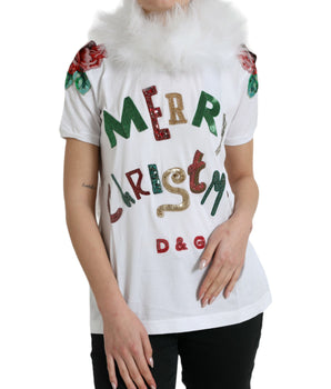 Dolce &amp; Gabbana Camiseta elegante de algodón con lentejuelas