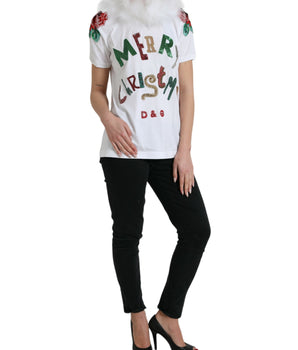 Dolce &amp; Gabbana Camiseta elegante de algodón con lentejuelas