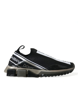 Dolce & Gabbana Black White Slip On Sneakers Sorrento Shoes