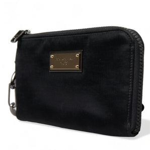 Dolce & Gabbana Chic Nylon-Leather Designer Pouch