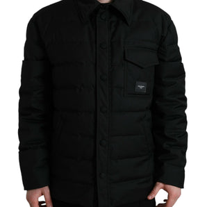 Dolce &amp; Gabbana Elegant Black Padded Parka Jacket