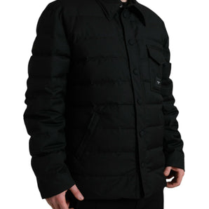 Dolce &amp; Gabbana Elegant Black Padded Parka Jacket