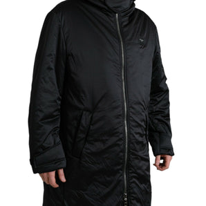 Dolce & Gabbana Elegant Black Hooded Parka Jacket