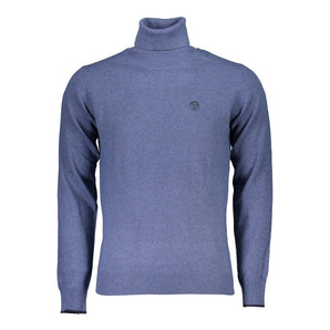 North Sails Elegante jersey azul de cuello alto con bordado