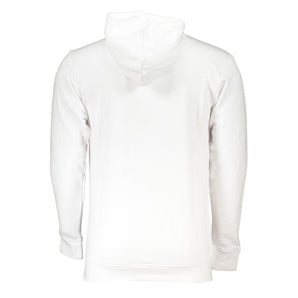 Cavalli Class Elegante sudadera con capucha blanca y logo estampado