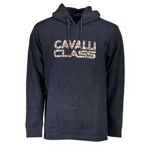 Cavalli Class Chic Sudadera con capucha azul cepillada