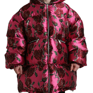 Dolce &amp; Gabbana Elegant Rose Print Quilted Jacket