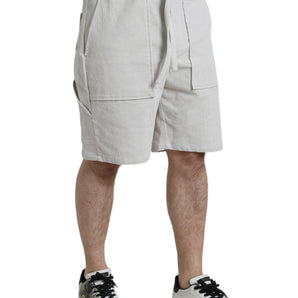 Bermudas de hombre Dolce &amp; Gabbana de pana de algodón beige