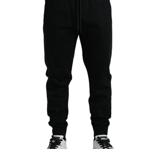 Dolce &amp; Gabbana Elegant Black Jogger Pants - Cotton &amp; Nylon Blend