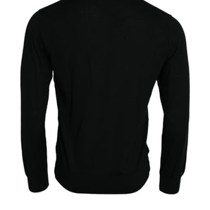 Dolce &amp; Gabbana Elegant Black Cashmere Pullover Sweater