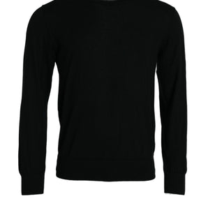 Dolce & Gabbana Elegant Black Cashmere Pullover Sweater