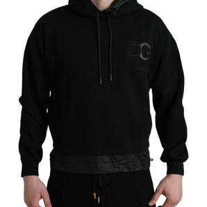 Dolce &amp; Gabbana Elegant Black Hooded Pullover Sweater