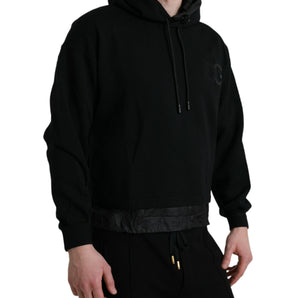 Dolce &amp; Gabbana Elegant Black Hooded Pullover Sweater