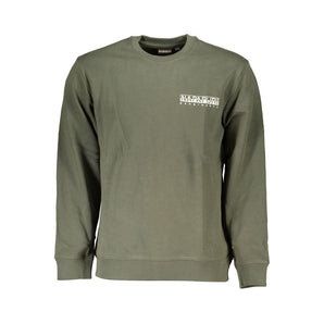 Sudadera verde con cuello redondo y forro polar de Napapijri