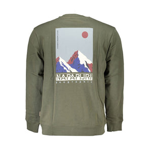 Sudadera verde con cuello redondo y forro polar de Napapijri