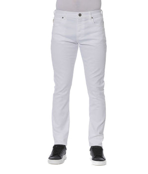 Trussardi Jeans White Cotton Men Jeans