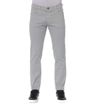 Trussardi Jeans Gray Cotton Men Jeans
