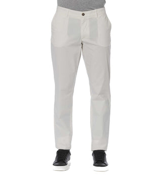 Trussardi Jeans White Cotton Men Jeans