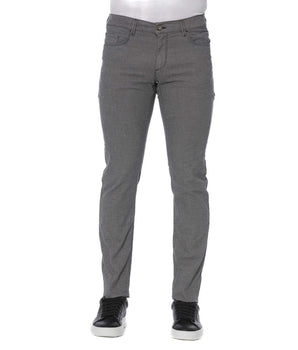 Trussardi Jeans Gray Cotton Men's Pants