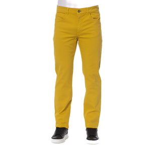 Trussardi Jeans Pantalón Elegante De Mezcla De Algodón Amarillo