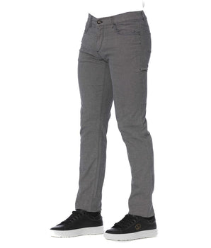 Trussardi Jeans Gray Cotton Men's Pants