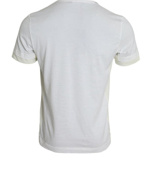 Dolce &amp; Gabbana Elegante camiseta blanca de algodón con cuello redondo