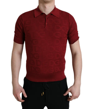 Dolce &amp; Gabbana Polo De Seda Granate - La Elegancia Se Encuentra Con La Comodidad