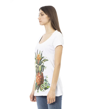 Camiseta de algodón blanca para mujer de Just Cavalli