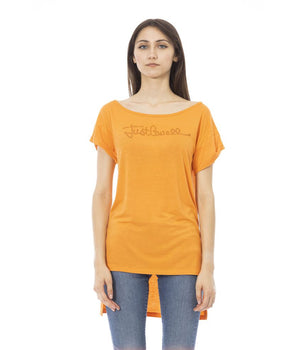Camiseta de mujer Just Cavalli de algodón naranja