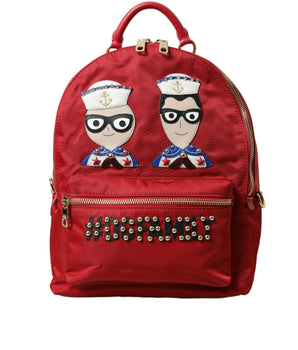 Dolce &amp; Gabbana Red #DGFAMILY Framed Backpack VULCANO Bag