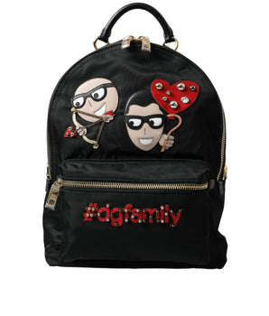 Dolce &amp; Gabbana Black #DGFAMILY Framed Backpack VULCANO Bag